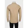 Men's beige shirt with pockets