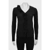 Black blouse with frills