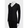 Black blouse with frills