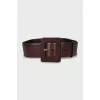 Wide leather belt