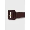 Wide leather belt
