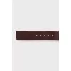 Wide leather belt