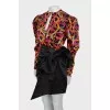 Silk dress decorated with a bow