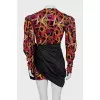 Silk dress decorated with a bow