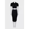 Black dress with cut out waist