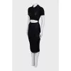 Black dress with cut out waist