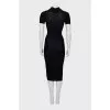Black dress with cut out waist