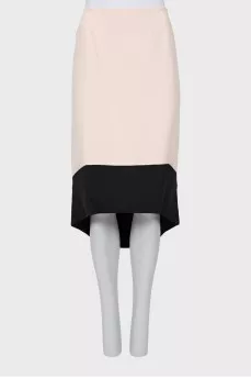 Silk skirt with back slit