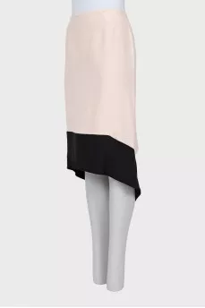 Silk skirt with back slit