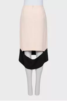 Silk skirt with back slit