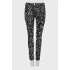 Black jeans in abstract print