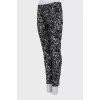 Black jeans in abstract print