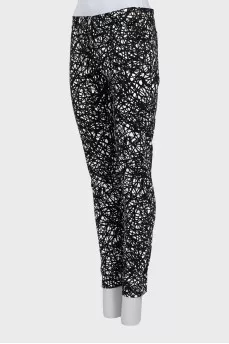 Black jeans in abstract print