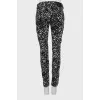 Black jeans in abstract print
