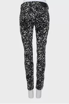 Black jeans in abstract print