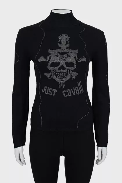 Black golf with skull print
