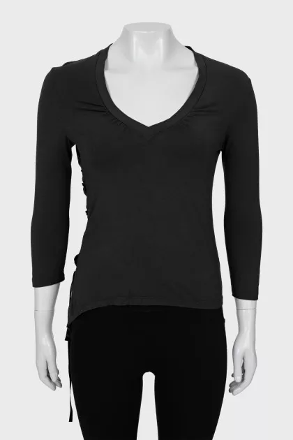 Black long sleeve with side ties