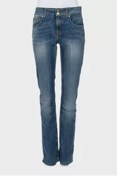 Джинсы skinny fit синего цвета