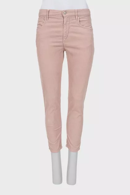 Pink corduroy trousers