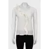 White blouse with frill