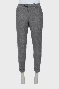 Men's gray trousers with arrows