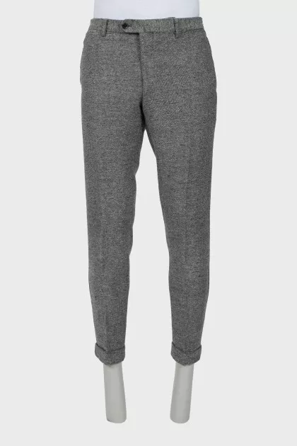 Men's gray trousers with arrows
