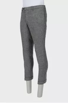 Men's gray trousers with arrows