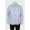 Men's two-tone printed shirt