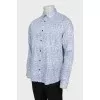 Men's two-tone printed shirt
