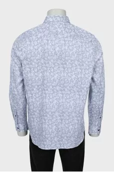 Men's two-tone printed shirt