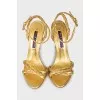 Gold leather sandals