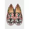 Loafers with studded print