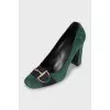 Green Square Toe Shoes