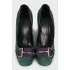 Green Square Toe Shoes