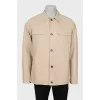 Men's beige jacket with pockets
