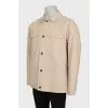 Men's beige jacket with pockets
