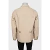 Men's beige jacket with pockets