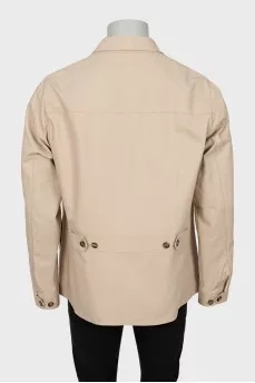 Men's beige jacket with pockets