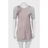 Silk dress with short sleeves