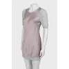 Silk dress with short sleeves