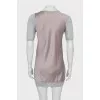 Silk dress with short sleeves