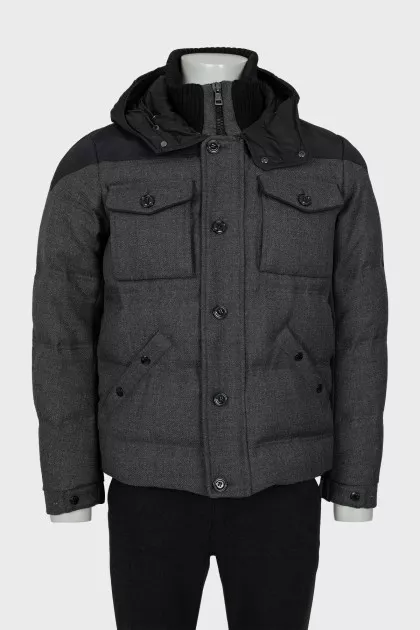 Men's jacket with patches on the sleeves