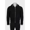 Men's sheepskin coat with hood