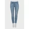 Low rise light blue jeans