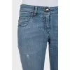 Low rise light blue jeans