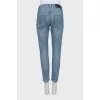Low rise light blue jeans