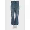 Straight-leg jeans with crease stitching