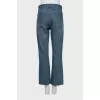 Straight-leg jeans with crease stitching