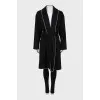 Black coat decorated with beads