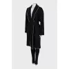Black coat decorated with beads
